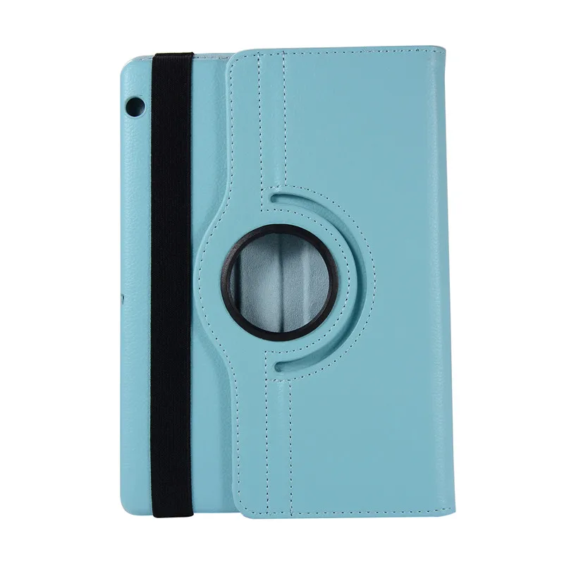 blue MediaPad T5 360 Вращающийся Кожаный флип-чехол с подставкой для Huawei MediaPad T5 10 AGS2-W09/L09/L03/10,1 дюймов чехол для планшета+ пленка+ ручка - Цвет: blue