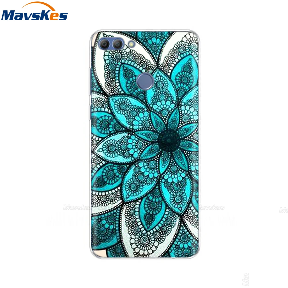 Смарт-чехол huawei P, мягкая силиконовая прозрачная задняя крышка ТПУ, чехол для телефона Couqe huawei P Smart Cover, FIG-LX1 Enjoy 7 S, чехол - Цвет: 17