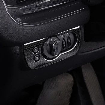 

carbon fiber Stainless steel headlight switch sticker trim For BMW MINI Cooper F54 Countryman Automotive interior Accessories