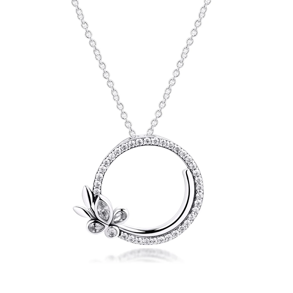 

Естественную красоту ожерелье 100% подлинное Стерлинговое Серебро-ювелирные изделия для женщин Бесплатная доставка