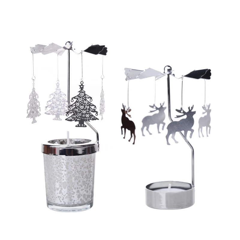 DIY ароматерапия свечи чашки Романтический вращающийся Железный Подсвечник передачи металлический подсвечник подарок на день Святого Валентина Аксессуары