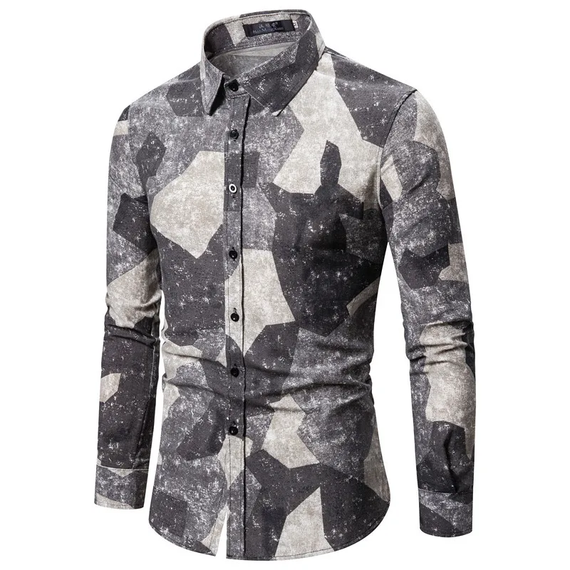 

Top men,shirt men,men's shirts,fashion casual shirts,printed shirts, men's lapel shirts, long sleeve shirt men, men's clothing