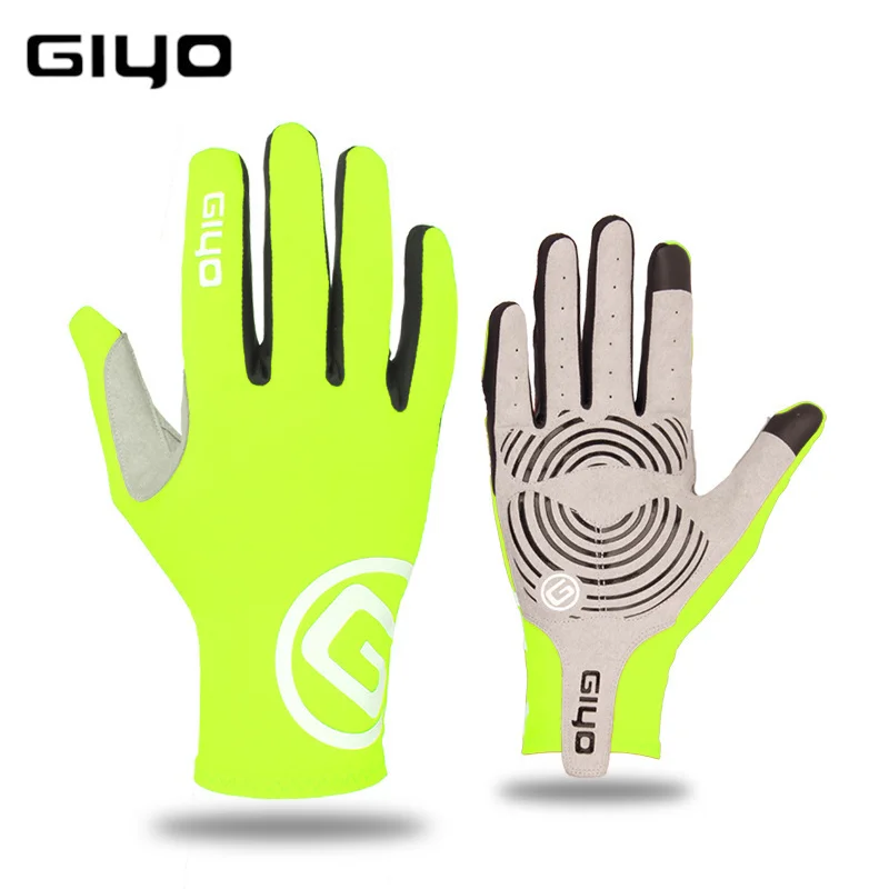 GIYO Touch Screen Long Full Fingers Half Gel Sports Cycling Gloves MTB Road Bike Racing Glove Women Men Bicycle S02 Breaking