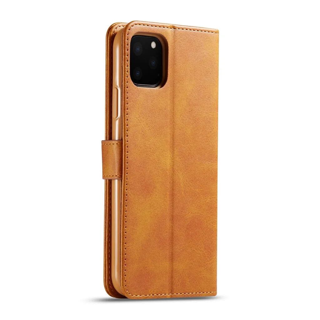 Wallet Case Leather Magnet Flip Cover Case With Card Slot Stand Leather phone Case For iPhone 11 Pro Anti-scratch Phone Case