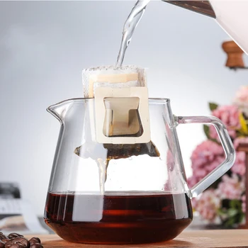 

2020 Glass Coffee Sharing Pot Home Hand Brewing Coffee Pot Transparent Heat Resistant Ice Drip Coffee Pot 400/600ML #2