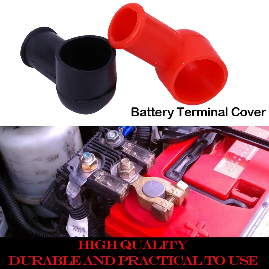 1 Pair Car Battery Negative Positive Terminal Covers Cap Boot