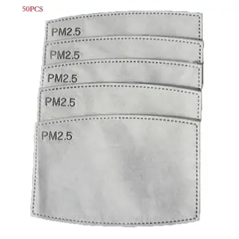 

PM2.5 Activated Carbon Filter Face Mask 5 Layers Breathing Insert Protective Mouth Mat Mouth-muffle Dustproof Protect