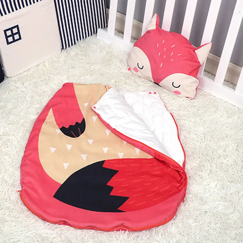 sleeping bag baby for travel kids cartoon animal Sleepsack cute penguin cot bed bedding cotton for stroller Portable BTN031