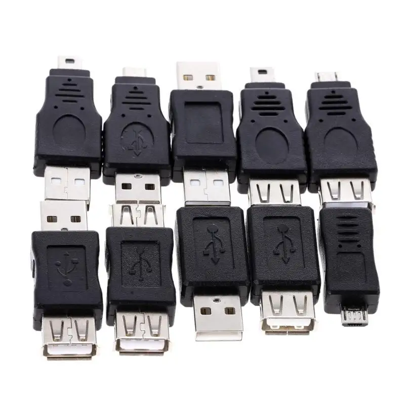 10 шт. OTG 5pin F/M адаптер переходник USB для мужчин и женщин Micro USB