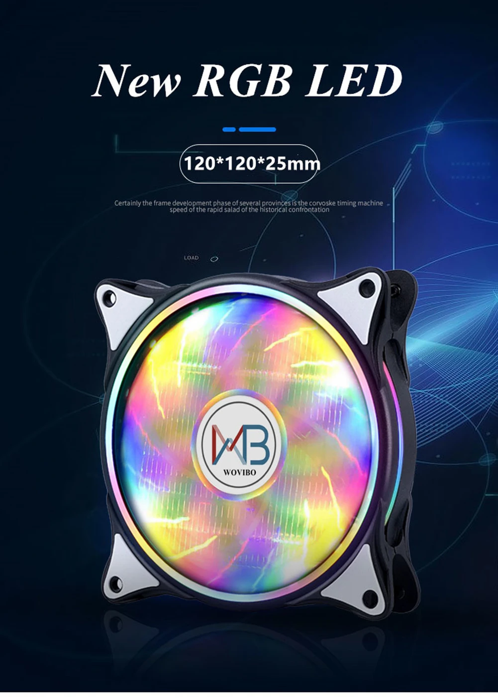 Nova ventoinha de cpu 2020mm 120 w,