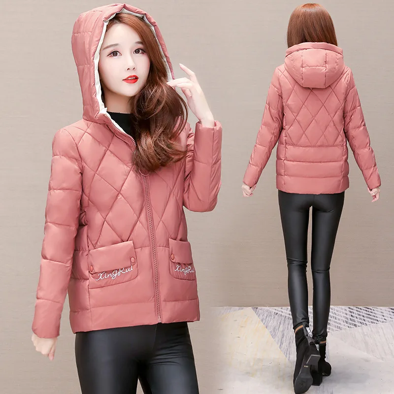 

Short Hooded Warm Cotton-padded Clothes Women's 2019 Winter New Style Korean-style Slim Fit Slimming Fashion Elegant Cotton Coat