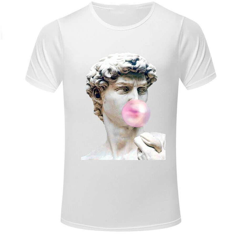 

Michelangelo David T-Shirt David Sculpture Miguel Angel Unisex Art T-Shirt Summer Style Casual Wear Tee Shirt