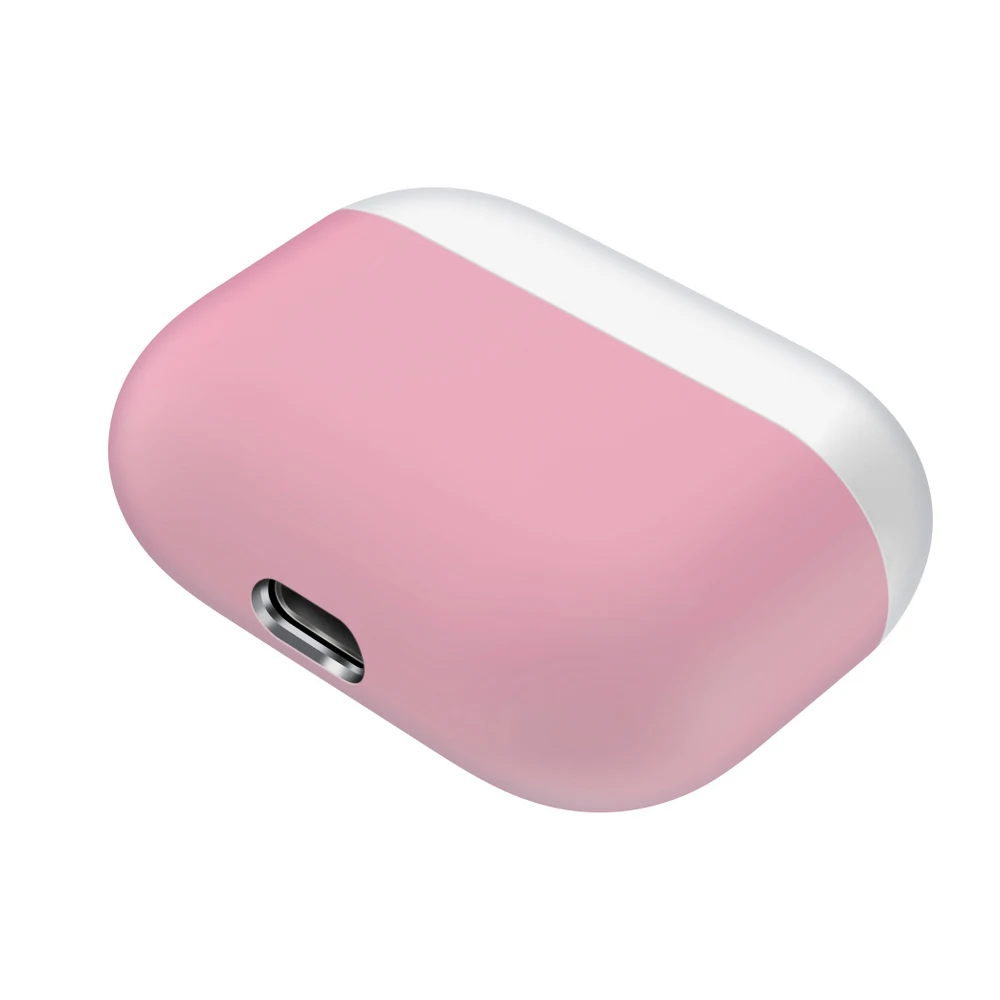 white pink Мягкий чехол для наушников для Apple AirPods Pro, Bluetooth, беспроводная гарнитура, зарядная коробка, гибкий силиконовый раздельный чехол, Раздельный чехол s - Цвет: white pink