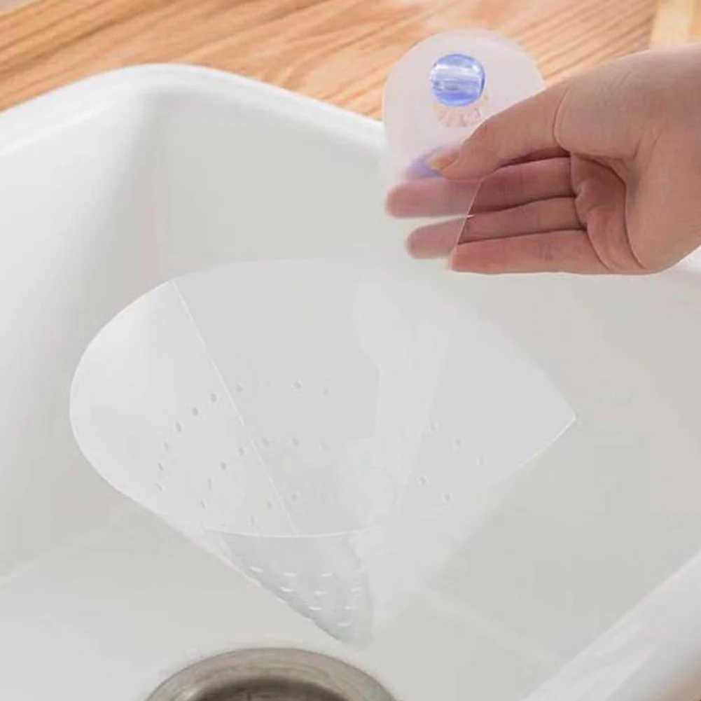 Foldable Kitchen Filter Simple Sink Stopper Self-standing Sink Stopper Anti-Blocking Device Draining Water Cleaning Kitchen Bath