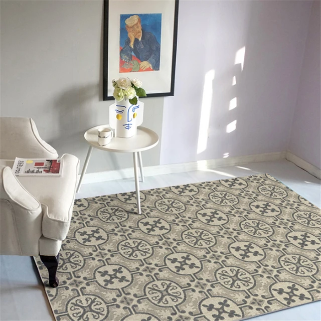 Bubble Kiss European Geometric Vintage Carpet for Bedroom Polyester Modern Rug Anti-wrinkle Living Room Decor Carpet Floor Mat 3