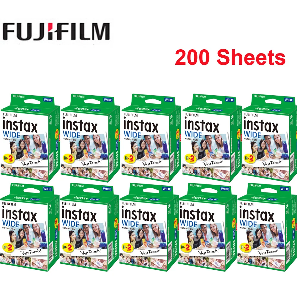 Фотобумага для мгновенной печати Fujifilm WIDE 86*108 мм/3,4*200 дюйма, 20-листов, пленка для мгновенной печати Instax WIDE300 - Цвет: 200 Sheets White