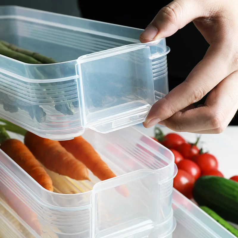 

Kitchen Organizer Multi-layer Fresh-Keeping Box Japanese Style Lunch Box Dumpling Dry Food Storage Container Fridge Storage Tool