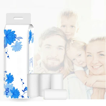 

New 12 Roll Strong Soft 4-Ply Toilet Paper Bath Tissue Bulk Roll Skin-friendly Toilet Paper-40