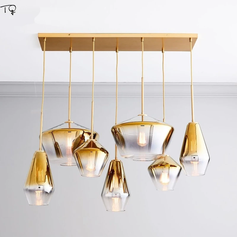 Northern Europe Modern Color Plating Gradual Change Gl Pendant Plating Gradual Change Gl Pendant