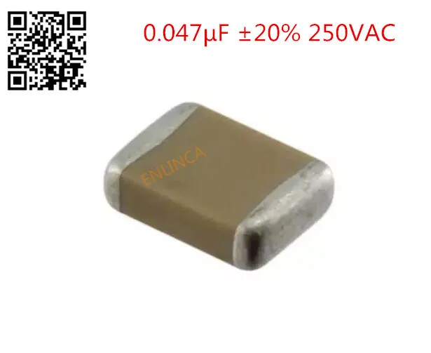 

Керамический конденсатор X7R 0,047 (20% метрическая) 1812 30 шт./лот GA243DR7E2473MW01L 4532 мкФ 20% 250VAC