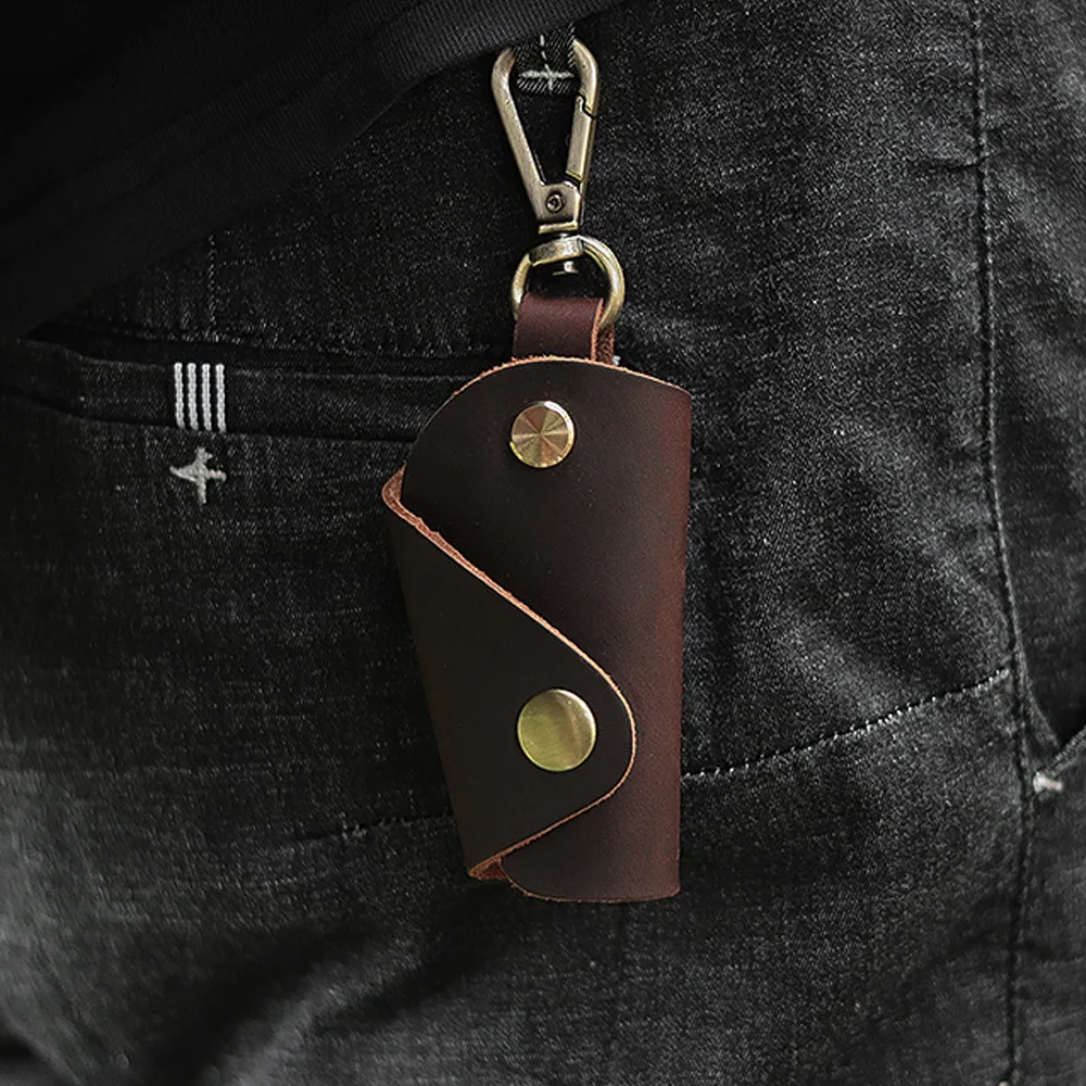 Key Pouch Luxury Designer Men Women Keychain Leather Vintage Car Key Holder  Wallet Ring Collector Housekeeper Pocket Top Quality - AliExpress
