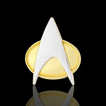 

Star Cosplay Trek Command Division Badge Starfleet Pins Gold Metal Brooch Accessories Costume Props