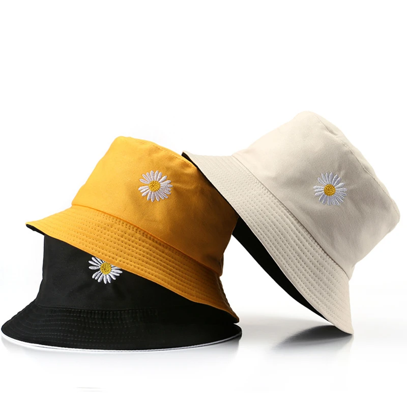 Trendy Daisy Design Foldable Bucket Hat ...