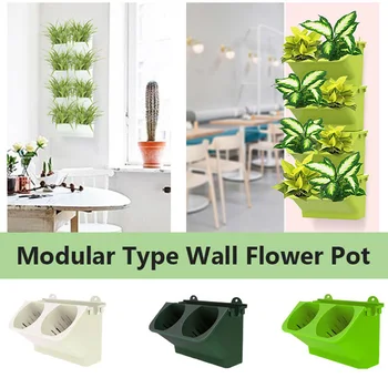 

Garden Modular Type Plant Wall Flower Pot Planting Pots Vertical Wall Hanging Green Flower Pot Garden Supplies