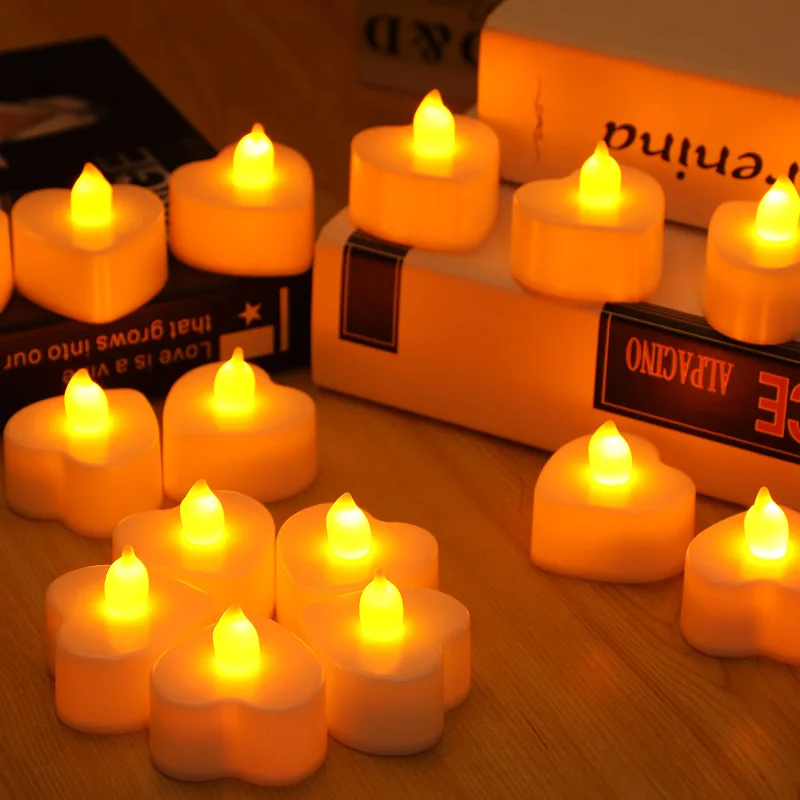 

High Quality Heart Style Candle Small LED Durable Indoor Light Electronic Candle Lantern Halloween Christmas Party Decoration