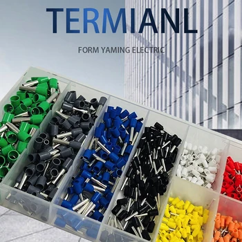 

800pcs/set Mixed Copper Wire Crimp Connector Insulated Cord Pin End Tube Terminal Tool Kit Set AWG 10-22