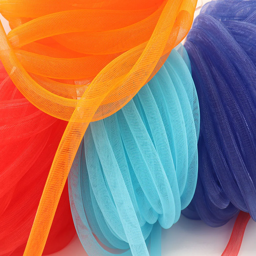 Tubular Horsehair Crinoline Tube Crin net fabric Trimming 16mm for DIY hair accessories 10yards/lot