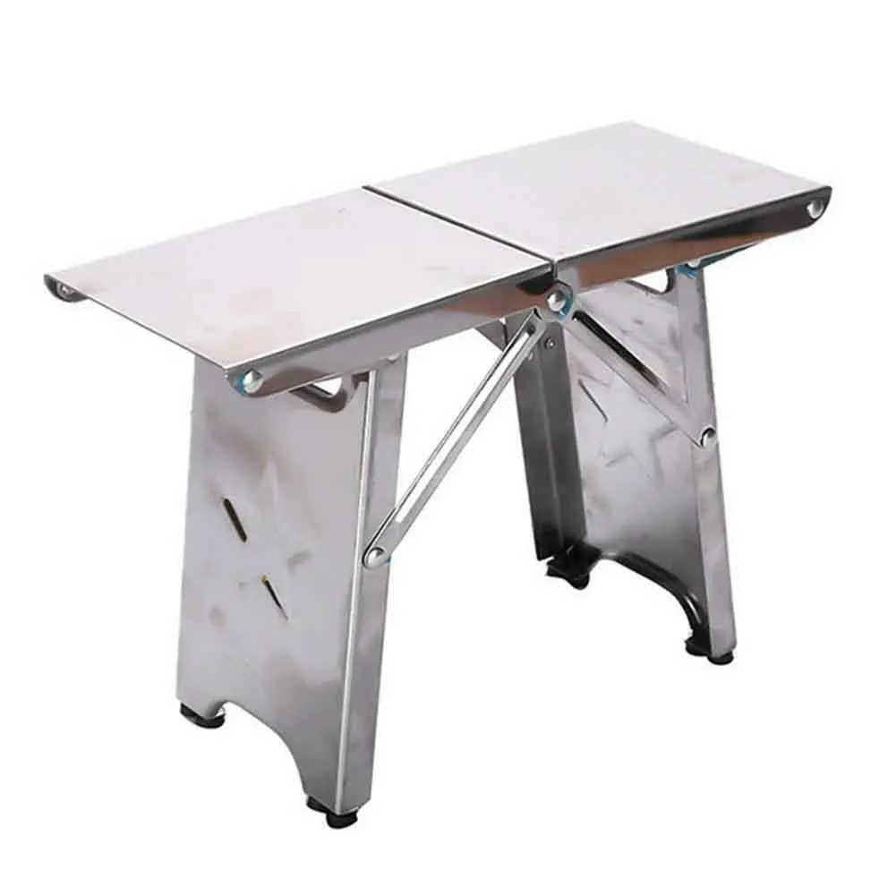 Stainless Steel Путешествия Пикник антикоррозийный Открытый Кемпинг пляж Сад Нержавеющая сталь стул для барбекю Пешие прогулки Рыбалка складной стул ультра светильник - Цвет: Stainless Steel