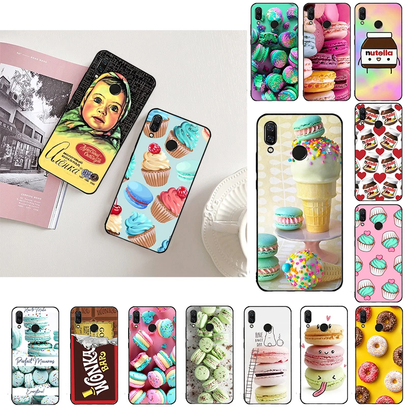 Шоколадный чехол для телефона Nutella Donut Icecream Macaron Xiaomi Redmi Note10 Pro Note7 8 8T Note9 4X 5 7 8A 9C |