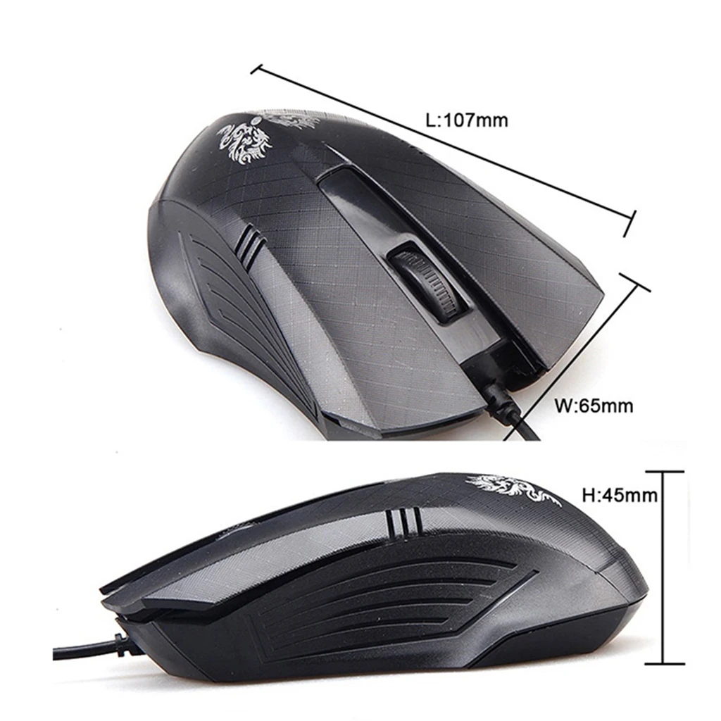 1200DPI USB Wired 3 Button Optical Gaming Mouse Mice for Daily Office Home Usage Laptop Desktop Computer PC USB Wired Mice Mouse