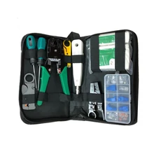 14 шт./компл. Портативный локальной сети Набор инструментов для ремонта RJ45 RJ11 RJ12 CAT5 CAT5e кабель Utp тестер и плоскогубцы Обжимные Щипцы Зажим разъем ПК