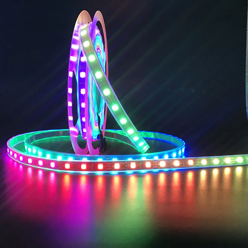 SM16703 WS2811 Addressable Rgb Led Strip 60 leds/M 12V digital 5050 programable 5M Smart Pixel Led Tape for led madrix project