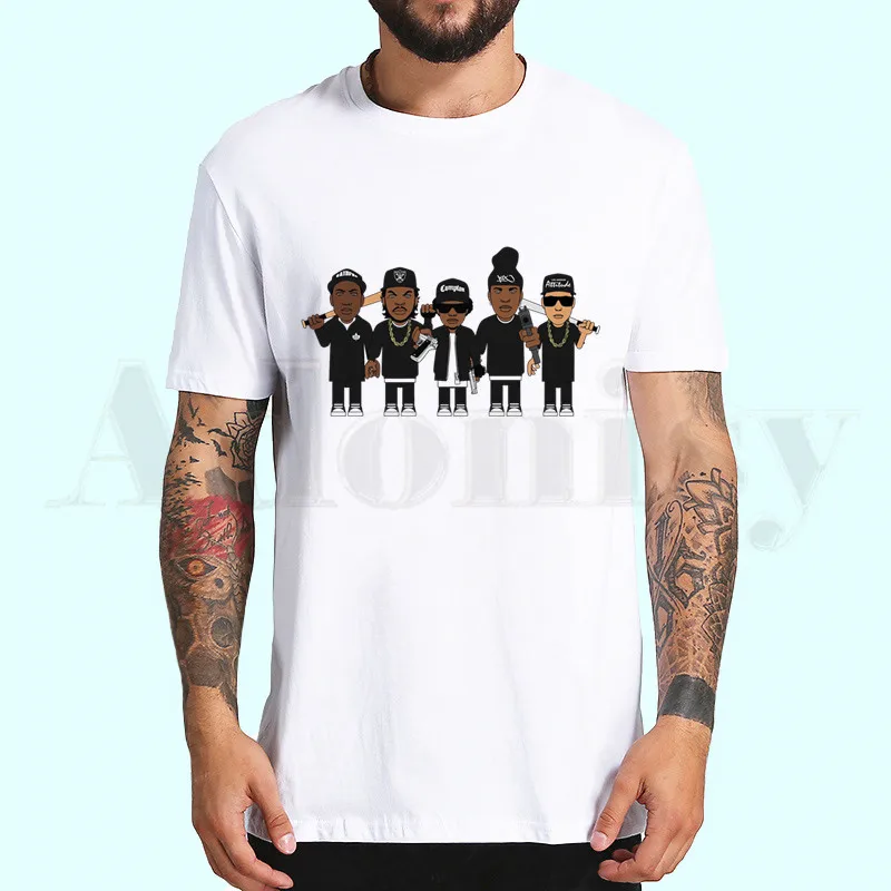 

NWA Straight Outta Compton HipHop Memorial Printed T Shirts Spring Tops Summer Tees Men Women Casual Personaity T Shirts