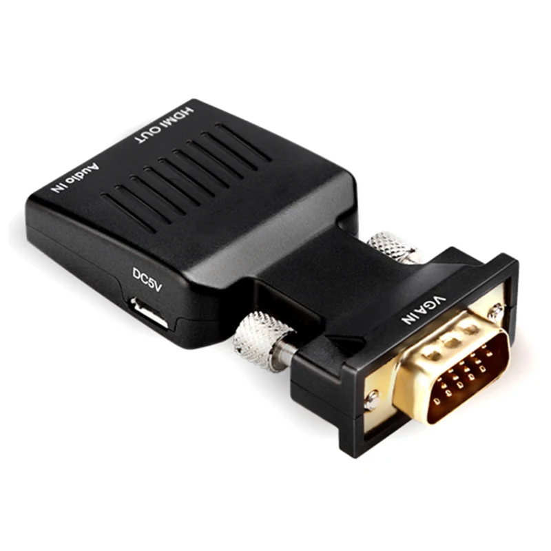 VGA в HDMI адаптер 1080P конвертер Папа мама с 3 5 мм аудио входом XR649|Переходники и