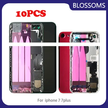 

10pcs Full Housing for Iphone 7 7Plus Back Battery Door Cover Middle Chassis Frame with Flex Cable Replacement Parts Assembly
