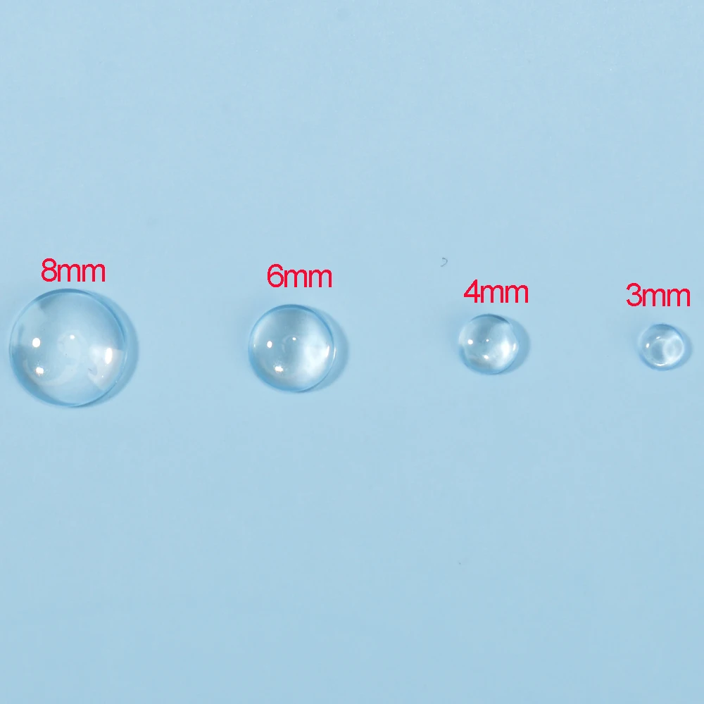100-500pcs Simulation dewdrop water drop Transparent Half Sphere Ball Cabochon