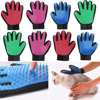 

Pets Grooming Glove Cats Wool Gloves Animal Hair Deshedding Brush Comb Dog Cat Cleaning Massage Glove Puppy Supplies