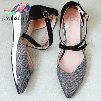 

DORATASIA 2020 New Girl Daily Comfort Wedges Sandals Cool Pointed Toe Sandals Women Elegant Shallow Casual Shoes Woman