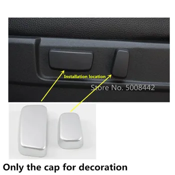 

For Mitsubishi Outlander 2016 2017 2018 2019 2020 Car Cover ABS Matte Seat Adjustment Knob Button Switch Trim Hoods Part 2pcs