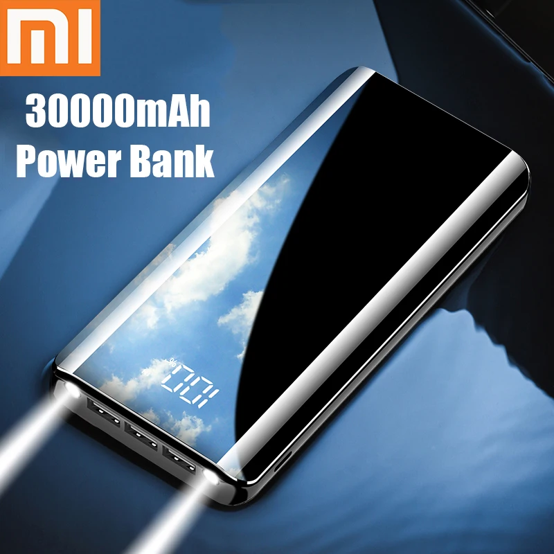 

Xiaomi Power Bank 30000mAh Portable Charging PowerBank 30000 mAh USB PoverBank External Battery Charger For Xiaomi Mi 9 8 iPhone