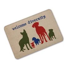 Резиновый напольный коврик с принтом для прихожей, кухни, забавный Коврик для двери, открытый Противоскользящий коврик для входной двери, ковер для собаки, кошки