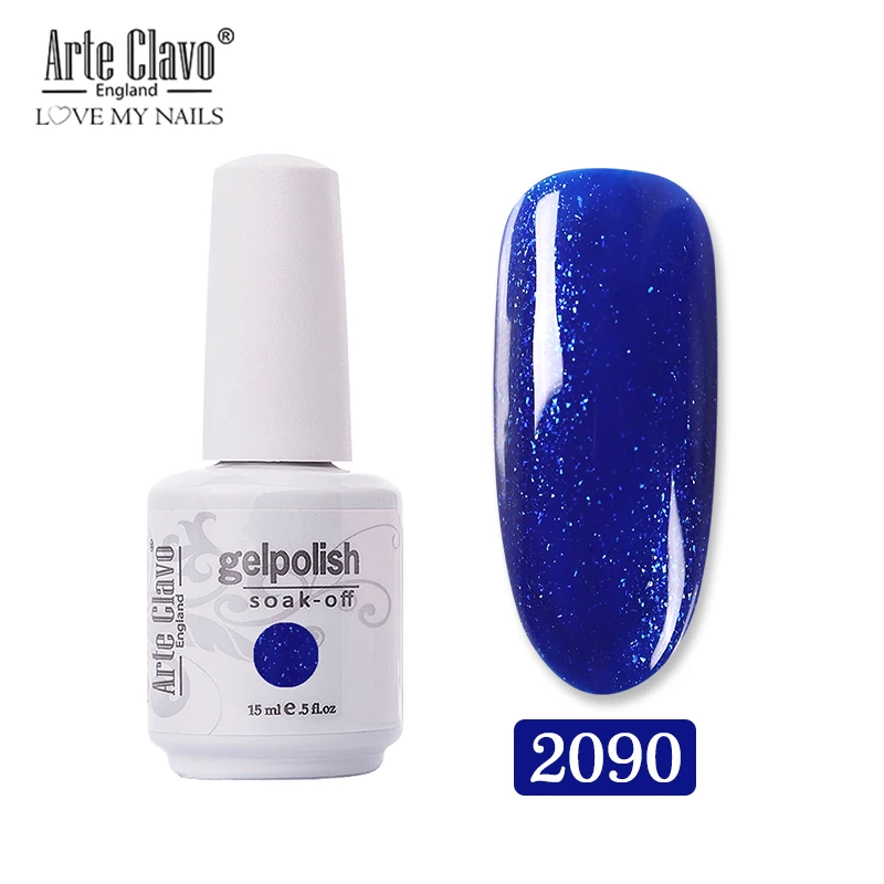 2090 Arte Clavo Гель-лак для ногтей Зеленый Гель-лак Vernis Led Vernis Полупостоянный УФ-гель для ногтей 15 мл замачиваемый базовый верхний слой - Цвет: 2090