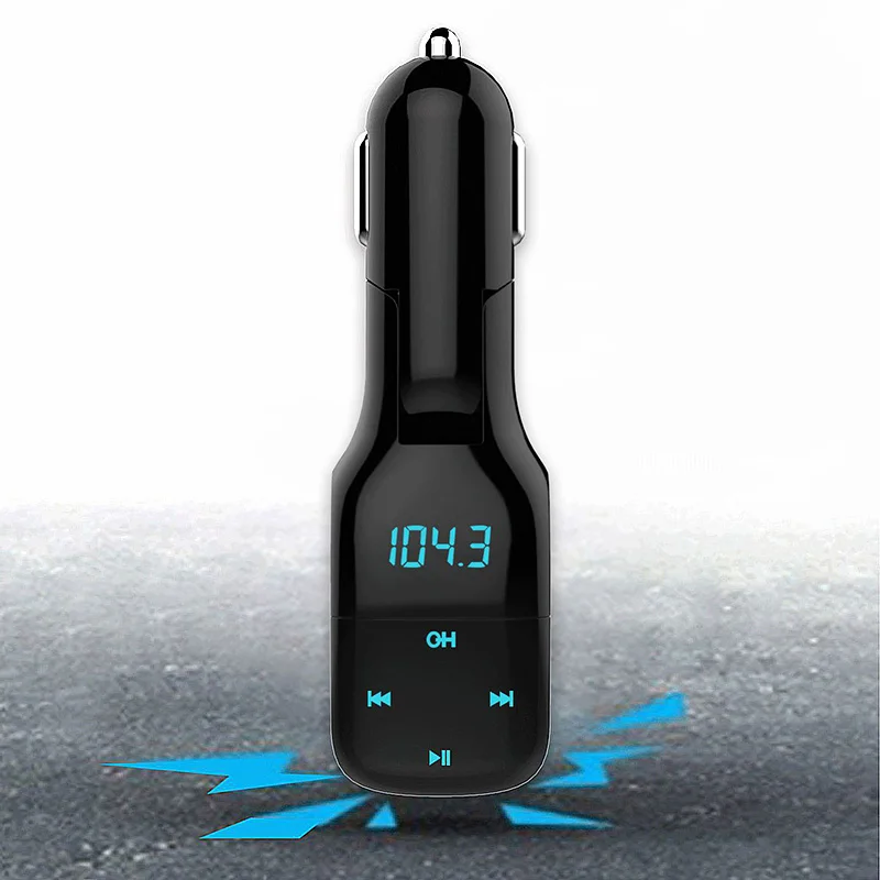 Универсальный Алюминий сплав двойной зарядное устройство usb интеллигентая(ый) зарядки сигареты Зажигалка на электропитании автомобиля Зарядное устройство Bluetooth автомобильный FM радио