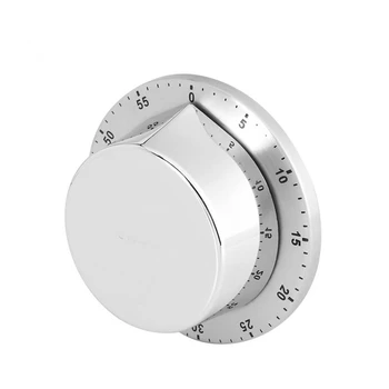 

1 PCS Round Stainless Steel Kitchen Timer Cooking Alarm Clock Kitchen Gadget with netic