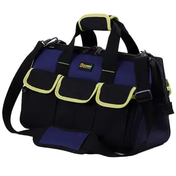 

Waterproof Oxford Cloth Tool Bag Multi-functional Shoulder Hand Bag Hardware Electrician Toolkit Storage Tool Bag 17 Pockets