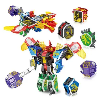 

RCtown Children Creative Deformation Robot Enlightenment Puzzle DIY Building Block Toy Assembled Dinosaur